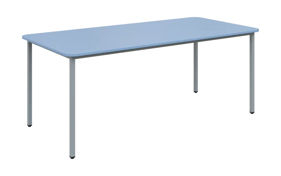 JSBR 190N Jídelní stůl 1900 x 900 mm, deska blankyt / podnož stříbrná